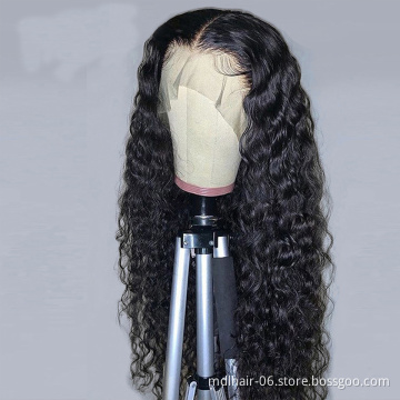 Wholesale Mink Lace Front Wig Vendor Unprocessed Peruvian Hair Virgin Cuticle Aligned Human Hair 360 Lace Frontal Wig Water Wave